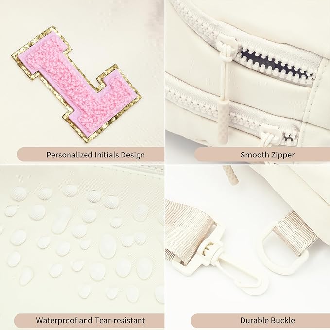 Birthday Gift for 5 6 7 8 9 10 11 12 13 14 15 16 Year Old Girls Fanny Pack Crossbody Bags for Women,Cute Trendy Stuff - Cream,L