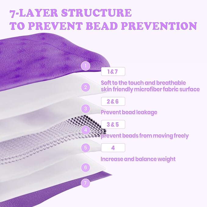 Weighted Blanket - 10 lbs Purple Minky Heavy Blanket - Small Size Breathable Lap Blanket(50"x60", 10 lbs)