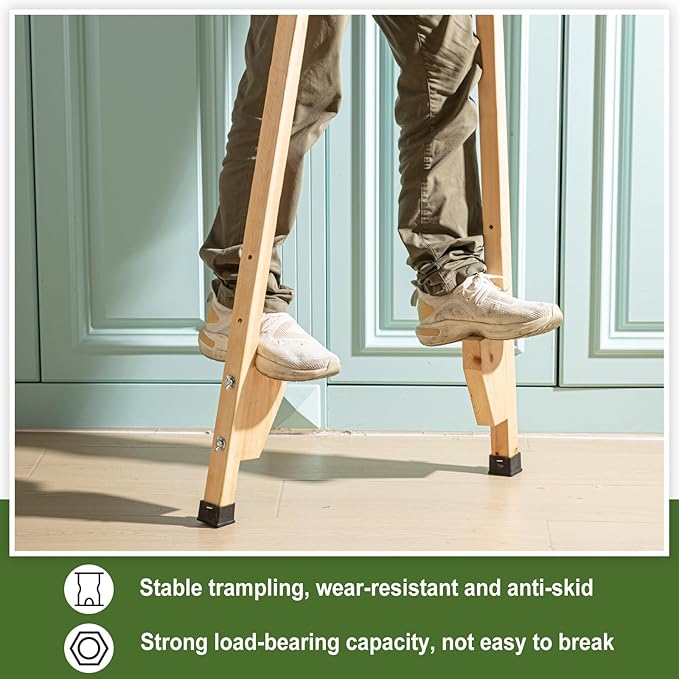 DoubleFill 1 Pair Wood Stilts for Kids 8-12 Kids Stilts 57.5 Inch with Smooth Coating, Highly Adjustable, Outdoor Toys for Children Adults