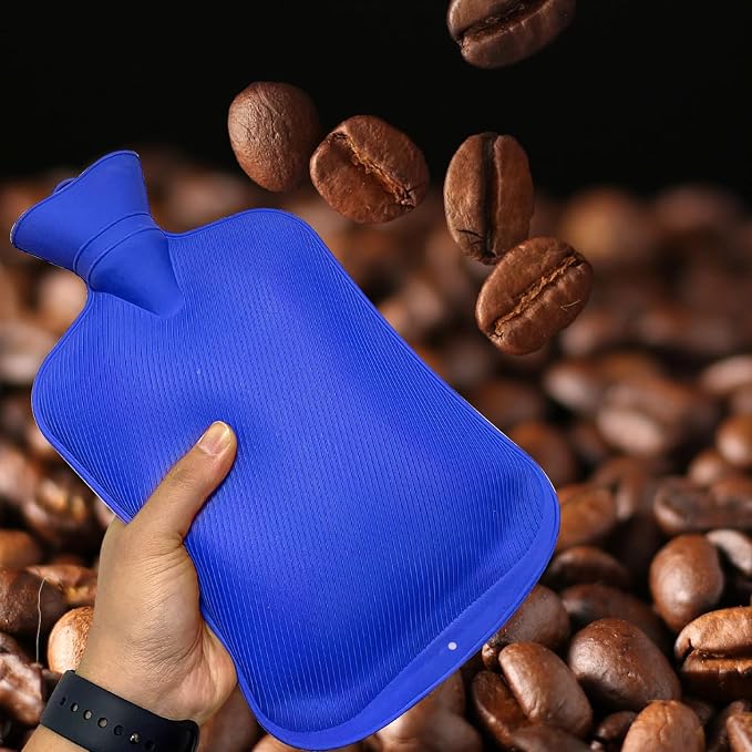2 L Enema Bag Home Enema Kit with 3 Enema Tips,60 inch Long Silicone Hose, Controlable Water Flow Valve, Hot-Water Bottle for Colon Cleansing Enemas for Women/Men（Blue）