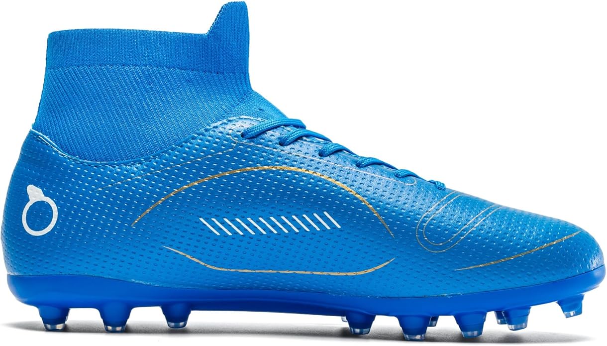 Kids Soccer Cleats Boys Girl Football Cleats Youth Turf Soccer Cleats High Top Athletic Outdoor Trainning Football Shoes for Little/Big Kid