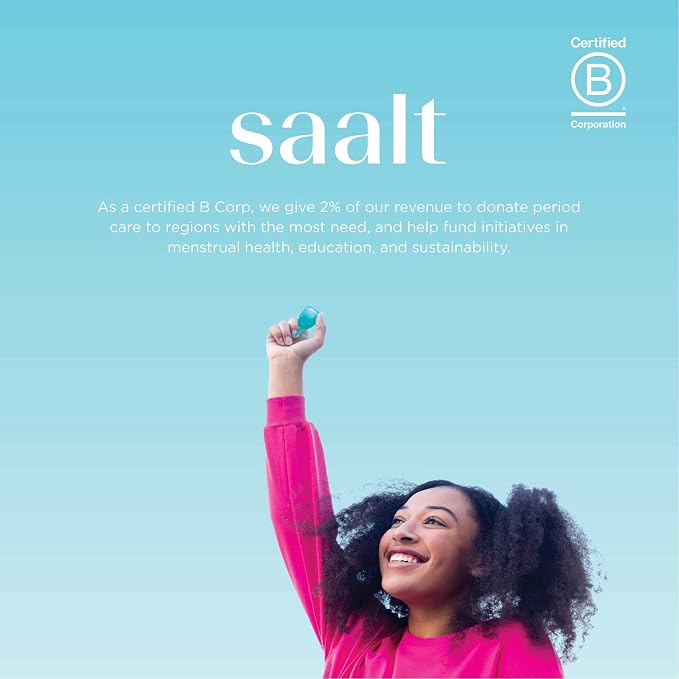 Saalt Teen Menstrual Cup – Reusable Period Cup – Made for Comfortable, Leak-Free Protection Up to 12 Hours – BPA & Latex Free - Wild Rose