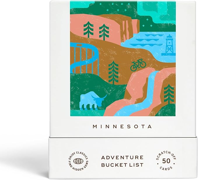Minnesota Adventure Bucket List: 50 Scratch-Off Cards Featuring Minnesota Tourist Attractions, Outdoor Activities, and Road Trips - Perfect Experience Gift and Travel Guide for Exploring