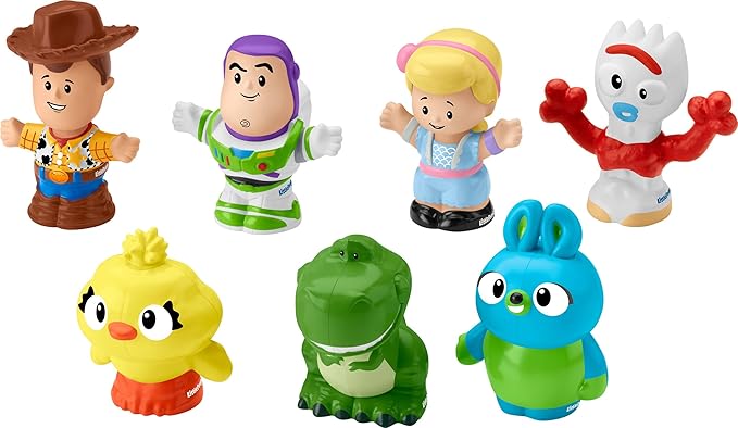 Fisher-Price Little People Toddler Toy Disney Toy Story 7 Friends Figure Set with Woody & Buzz Lightyear for Pretend Play Ages 18+ Months (Amazon Exclusive)