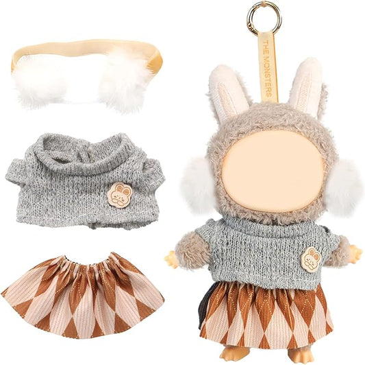 Coolcandy 17cm Doll Clothes for Doll, Fashionable Dolls Outfit with Accessories Suit, Stylish Adorable Dolls Clothes Set, Soft Fabric, Detailed Stitching(Doll Not Included)