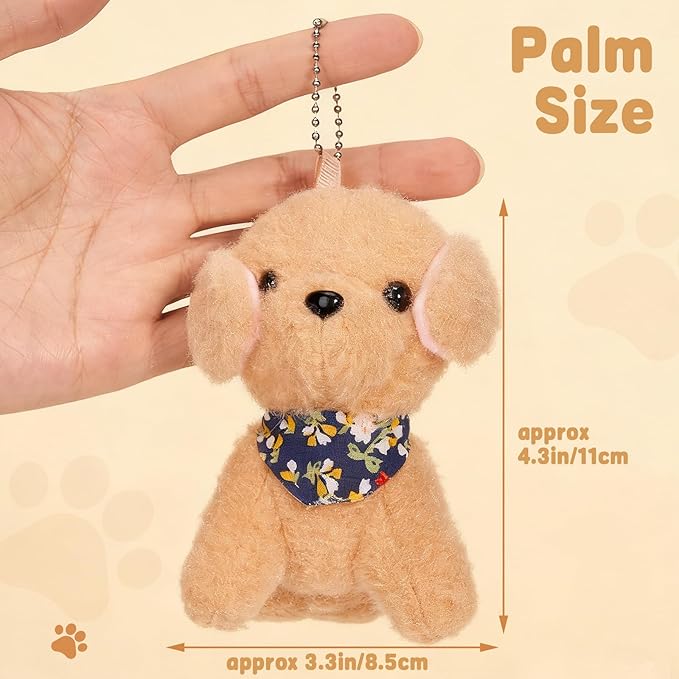 Niceup Small Dog Stuffed Animals Kids Plush Puppy Stocking Stuffers Party Favors Bulk Dog Paw Adoption Class Pet Puppy Toys Doll for Party Bag Goodie Bag Stuffer Gift Fillers (48)
