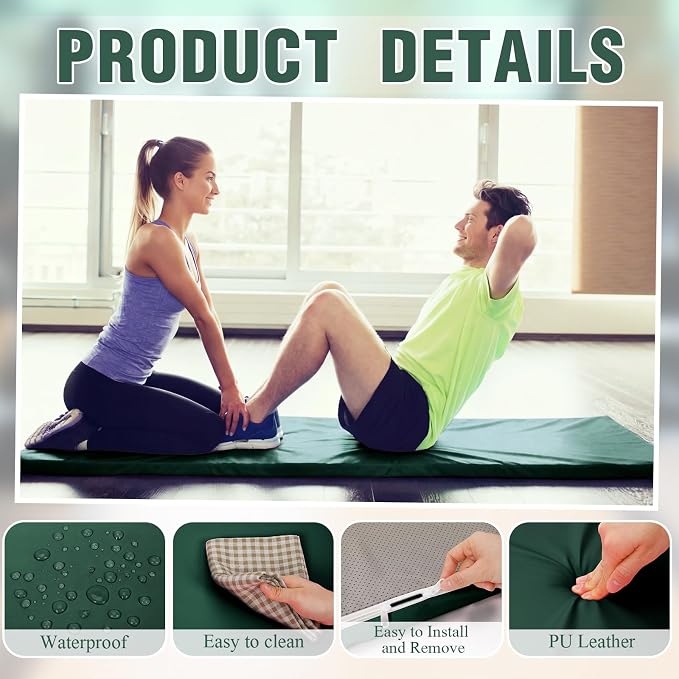 Lyrow 2 Inch 72"x24" Thick Foldable Yoga Mat with Carry Strap, Non-slip Portable Foam Gym Mat for Yoga, Pilates and Stretching