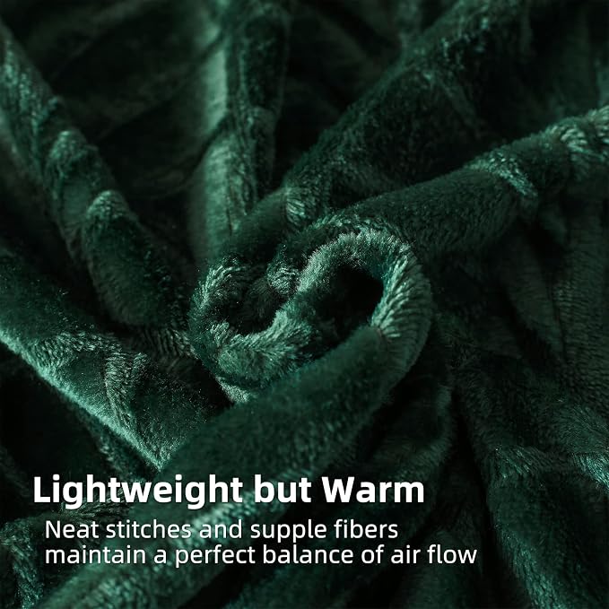 Whale Flotilla Soft Flannel Fleece Twin XL Size Bed Blanket, Emerald Green | 90"x66" Cozy Lightweight Breathable Coverlet, Plush Fluffy Bedspread, Vintage Pattern Decorative Blanket for Dorm, All Season