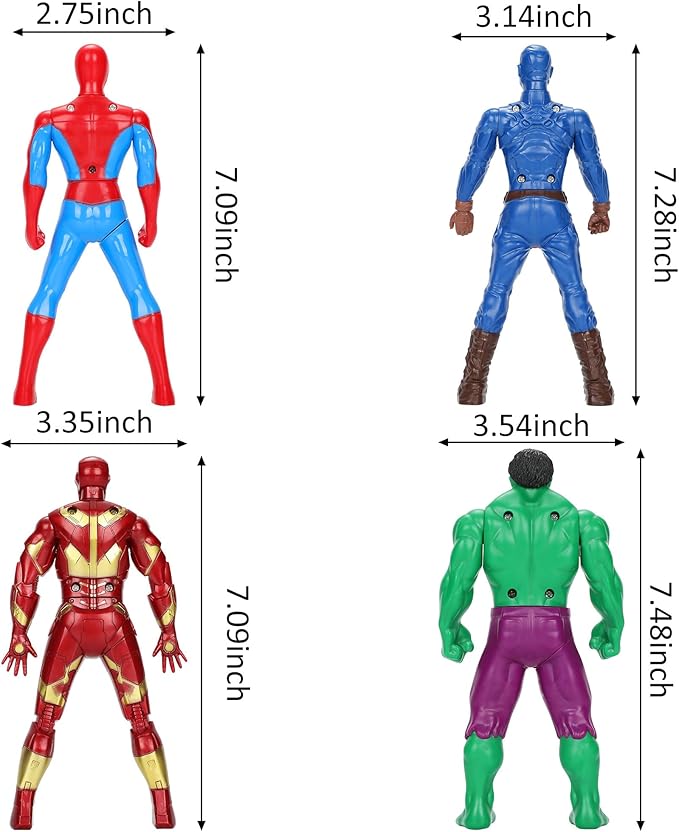 Movie Themed Action Figures, 360-Degree Rotating Press Legs Will Turn to Fight, Anime Hero Action Figures Hand Model Intelligence for Collections Display