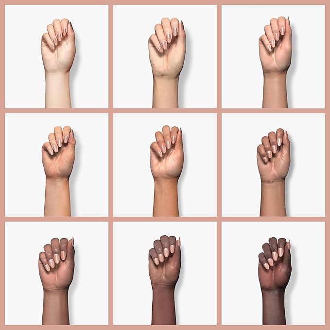 Nail Polish Risque Nude | Esmalte de Unhas | Fast Dry, Hypoallergenic, Long-Lasting, Extra Sparkle, Made in Brazil | Po de Arroz, 0.3 oz, 8ml
