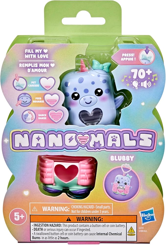 Blubby The Narwhal, Electronic Pet Narwhal Toy, 70+ Responses, Interactive Fidget Toys for Girls & Boys Ages 5+