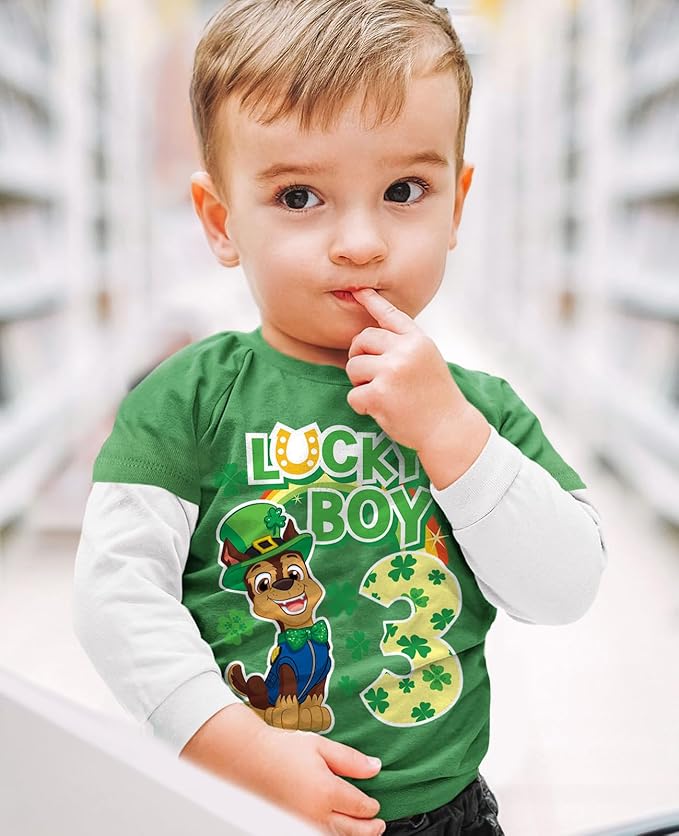 Paw Patrol Chase 3rd Birthday Boy Shirt - Toddler T-Shirt Gift Outfit for Party - Clothes for 3 Year Old Boys