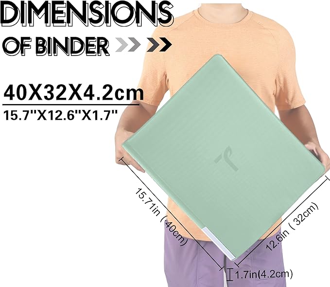 Top Loader Binder for Cards, 9 Pocket, Holds Up to 360 Toploaders with Ringless 20 Double-Sided Sleeves, Side Loading Top Loader Card Binder with Zipper for Trading Sports Cards in 3" x 4" Toploaders