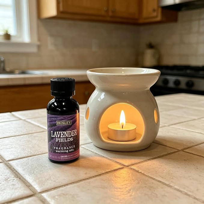 Hosley Lavender Scented Warming Oil for, Meditation, Yoga, Spa Highly Scented Fragrance Oils for Home 55 ml Bottles (Pack of 5)