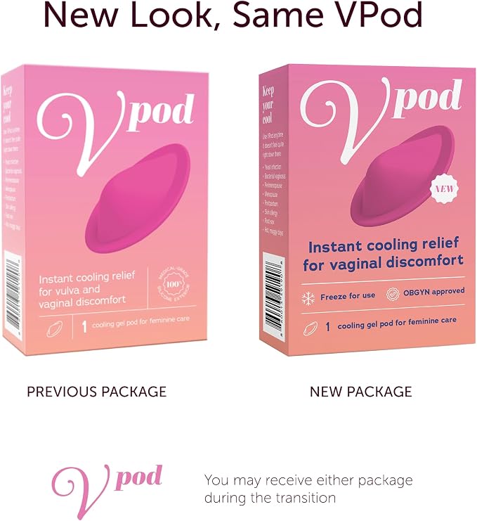Reusable Cooling Gel Pods for Vaginal Dryness & Vulva Itching - Menopause Relief, Intimate Skin Care & Postpartum Comfort - Supports Vaginal Moisturizing - Skin-Friendly & Odor-Free - 1 Pack