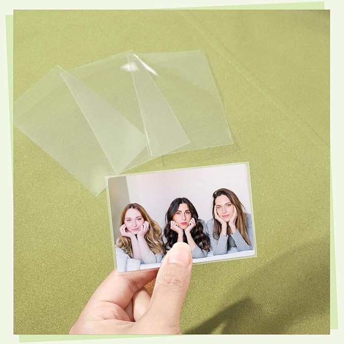 200 Pcs Photocard Sleeves for Kpop 58×89mm Clear Photo Card Sleeves PVC Free & Acid Free Photocards Holder for Kpop Albums Photo Cards