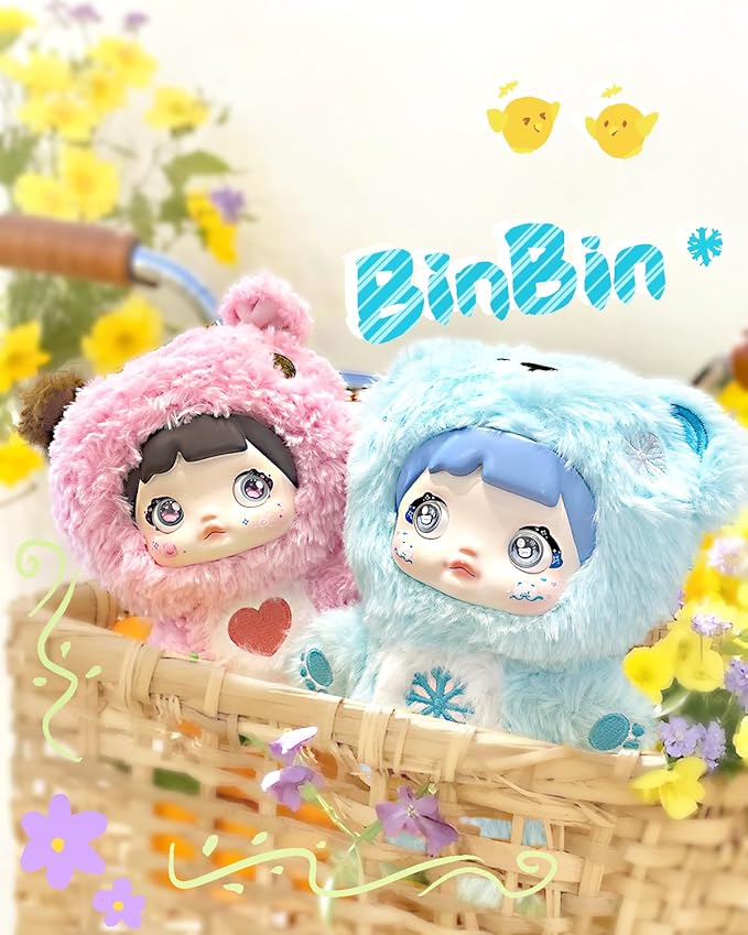 Nommi Blind Box, 1 PC Nommi Loveliness Never Ends Doll for Collectors, Kawaii Vinyl Plush Doll with 3 Expressive Eye Changes, Collectible Figures for Holiday Birthday Gifts(1 of 7 Possible Styles)