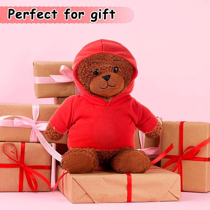 4 Pcs Stuffed Bear Clothes Tshirts for Sublimation Classic Hoodie for Stuffed Animal Designed for 14-18 Inch Plush Bears Dolls.