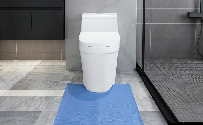Upgraded 25 Pack Disposable Toilet Mats,Super Absorbent & Non-Slip Pads for Bathroom Floor,U-Shaped Toilet Training Mat for Kids & Adults,Potty Training Rug,Around Toilet Urine Protector 24"x22"