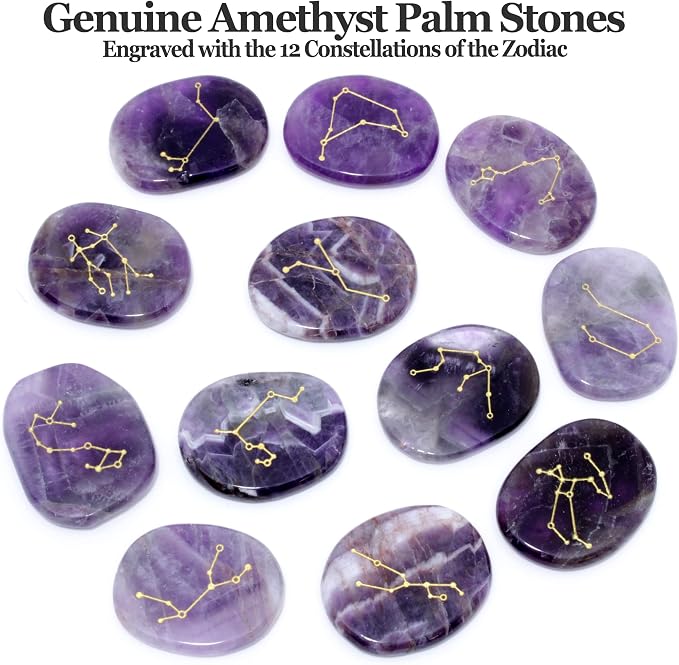 DANCING BEAR Taurus Zodiac Healing Crystals Gift Set (14 Pc): 9 Stones, 18K Gold-Plated Constellation Necklace, Meteorite, Succulent Candle, Palo Santo Smudge Stick & Info Guide, Made in The USA