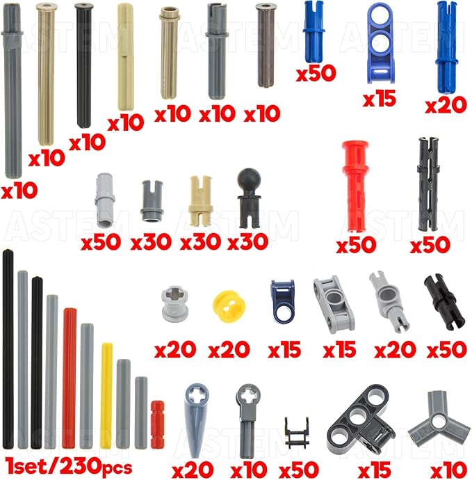 800+Pcs Technical-Parts Axl-Chain Link Connectors Bricks Sets