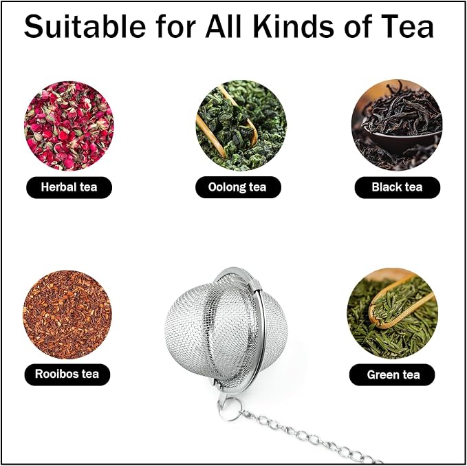 2 Pack Stainless Steel Mesh Tea Infuser with Adorable Yellow Bees Charm - Handmade Tea Ball Strainers for Loose Leaf Tea, Bee-Shaped Tea Steeper Gifts for Tea Lovers