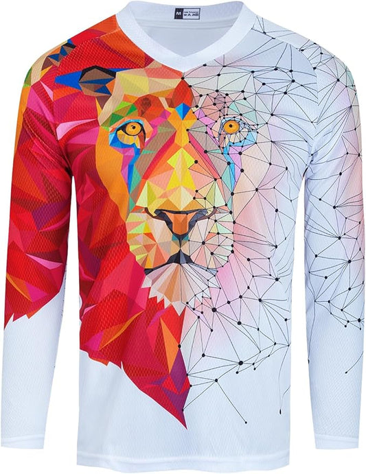 Boy Girl Cycling Jersey Kids Mountain Bike Motocross Long Sleeve Shirt Biking Tops 4-14 Years