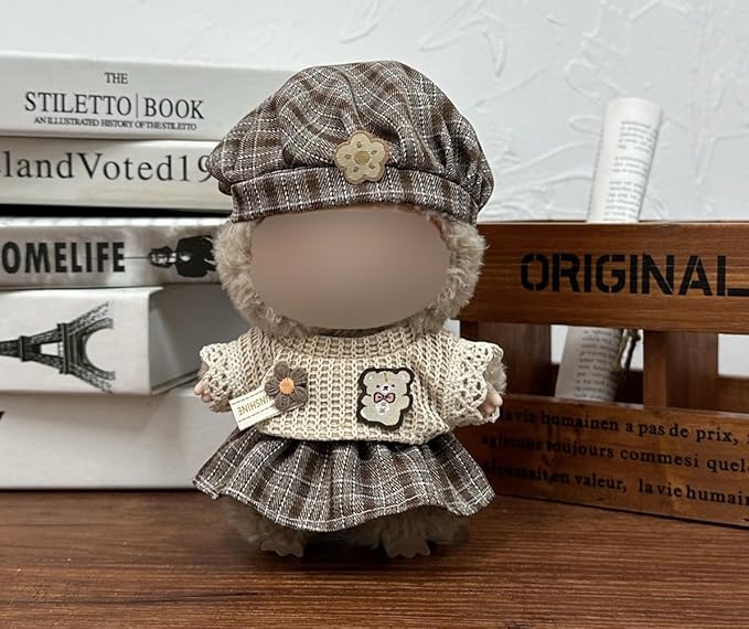 Clothes for Labooboo 17cm Dolls - 6 Set Clothes for 6.7 Inch Dolls, Premium Stylish Outfit with Accessories for Play & Display（No Doll） (SET1)