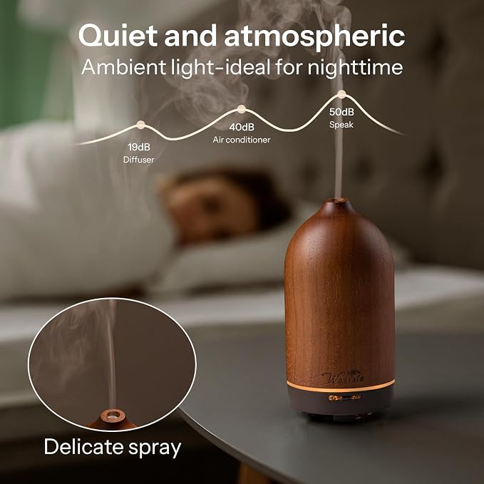 120ml Wood Essential Oil Diffuse - Oil Diffuser for a Pleasant Indoor Atmosphere -Aromatherapy Diffusers for Home or Office