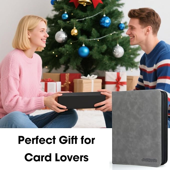 Top Loader Binder, 9 Pockets Card Binder Holds 252 Top Loaders, Premium Trading Card Collection Holder, Top Loader Storage Album for TCG, Sports Cards, Gray (FOR TOP LOADERS ONLY)