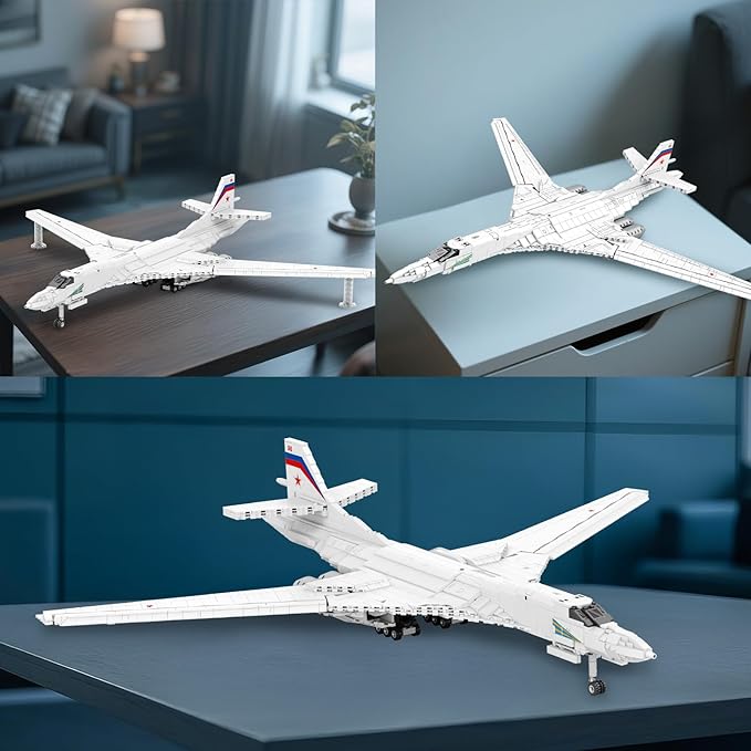 White Swan Fighter Building Block Set 33036, Military Aircraft Model Kit, Display & Collectible Toy for Adults 14+, Aviation Gifts for Fans & STEM Enthusiasts