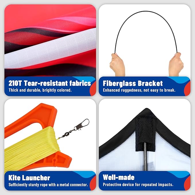 SGftre American Flag Butterfly Kite for Kids & Adults,Extremely Easy to Fly for Beginners，Outdoor Fun Kite Present Summer Kites Butterfly for Kids Toy