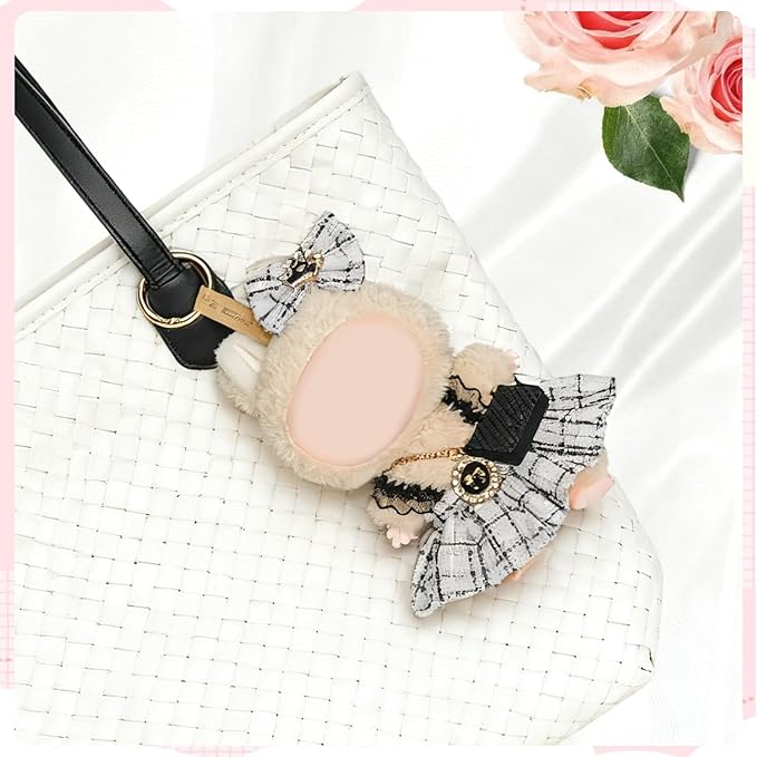 2 Pack Dolls Clothes(NO Doll), 17cm Dolls Cute Outfit Accessories with , Small Clothes Set for Doll, Gift for Women(Black and Pink)