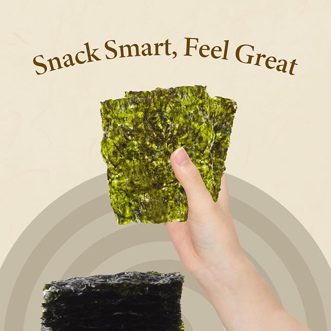 Wang Korean Seaweed Snack, Olive oil with Green Tea and Kimchi