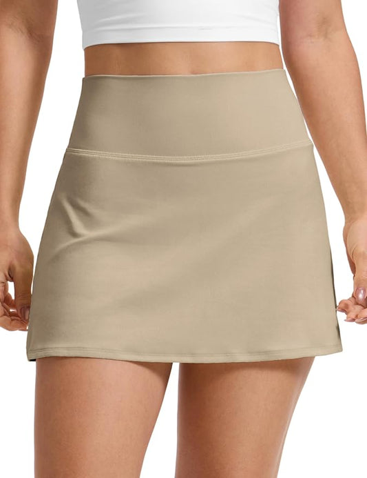 CRZ YOGA Butterluxe High Waisted Tennis Skirts | Built-in Shorts with Pockets, Extremely Soft, Casual, A Line, Stretchy, Mini, Skort for Women