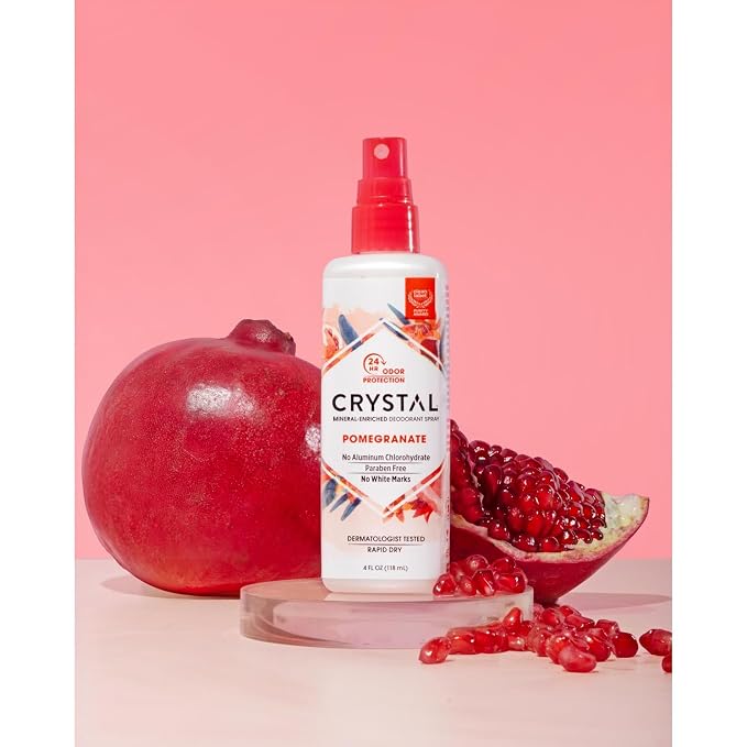 Crystal Essence Deodorant Spray, Pomegranate, 4 oz
