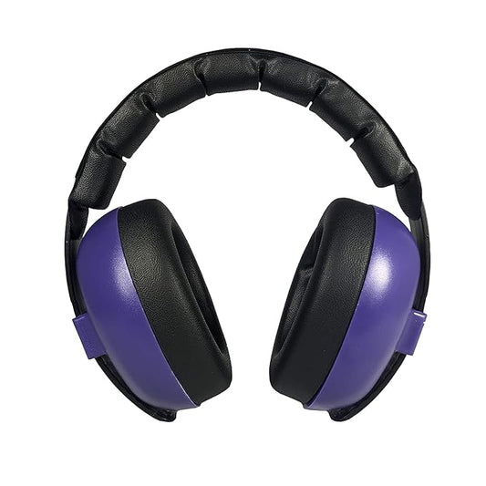 BANZ Baby Earmuffs – Noise Cancelling Headphones for Infant & Toddler Hearing Protection, Baby Ear Muffs Noise Protection, ANSI Certified, Ages 0–2 Years, Adjustable - Dark Purple