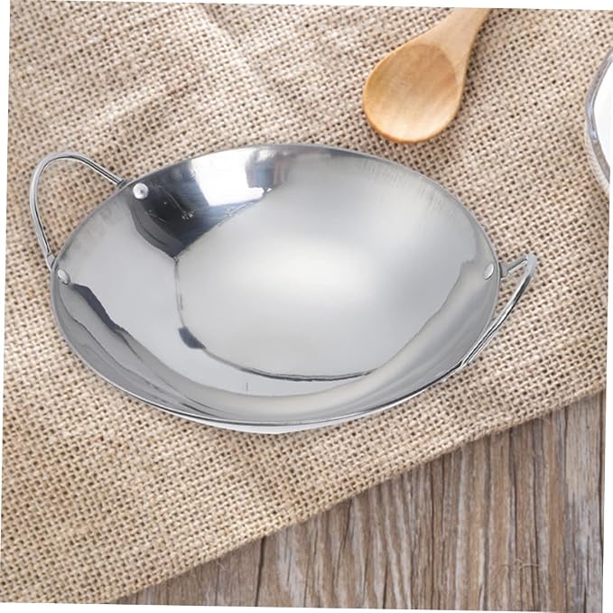 BESPORTBLE 2pcs Stainless Steel Stir-fry Pans Removable Handle Cookware Korean Pot Ramen Pot Easy Clean Kitchen Cooking Tool