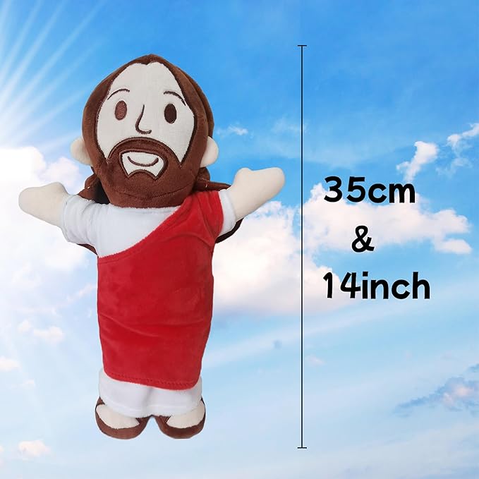Jesus Plush 14" Jesus Stuffed Doll Christian Plush Toy Religious Easter for Kids Boys Girls