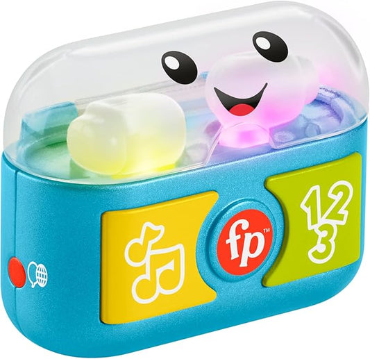 Fisher-Price Laugh & Awaken My First Earphone Toy for Toddlers with Music and Lights, from 6 Months, Multilingual Version, HWY45