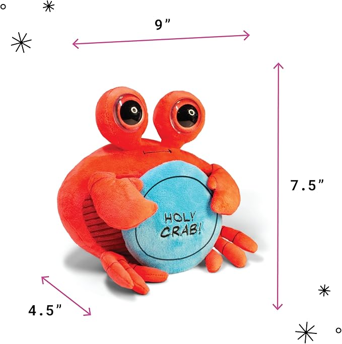 Crab Plushie - Holy Crab! Sassy Crab Plush, Gift for Animal Lovers, Cute Plush Toy for Gifting