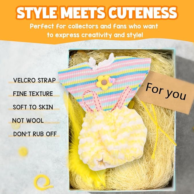 AICase for 17cm Doll Clothes/Outfit,Clothing Set for 17cm Doll,3 Piece Set Hat Clothing,Boys and Girls Stylish Adorable Clothes Accessories_06