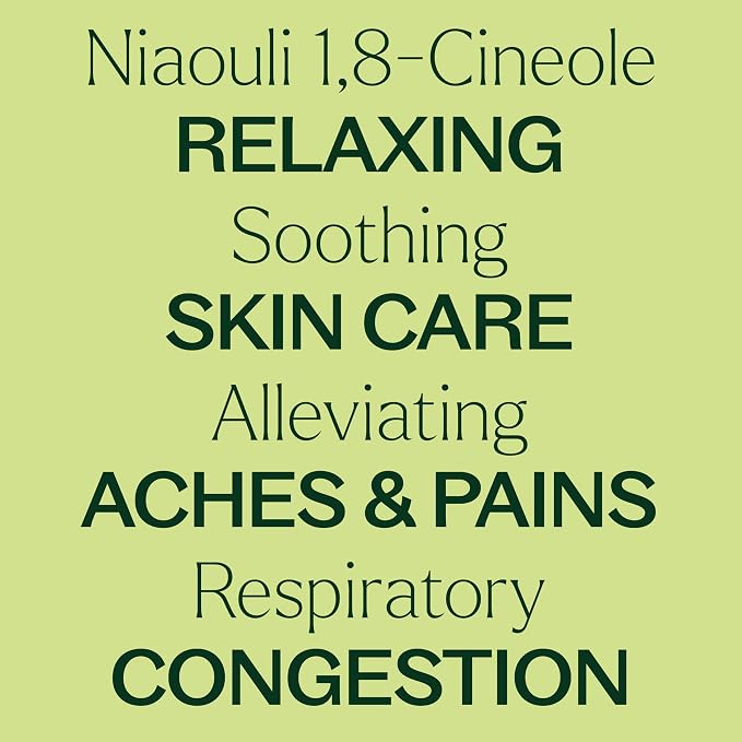 Plant Therapy Niaouli 1,8-Cineole Essential Oil 10 mL (1/3 oz) 100% Pure, Undiluted, Aromatherapy, Soothing Essential Oils for Skin Irritation and Muscle Soreness