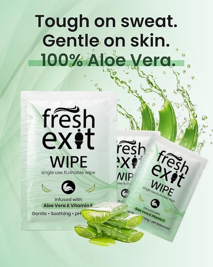 Flushable Wipes for Adults – 36 Individually Wrapped Biodegradable Wet Wipes, Travel Size, Extra-Large Unscented, hypoallergenic – Feminine Hygiene & Personal Care Wipes