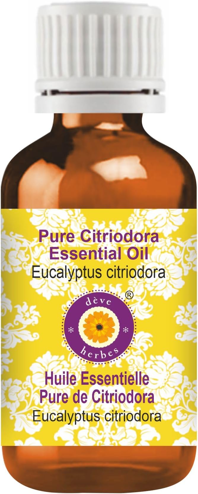 Deve Herbes Pure Citriodora Essential Oil (Eucalyptus citriodora) Steam Distilled 50ml (1.69 oz)