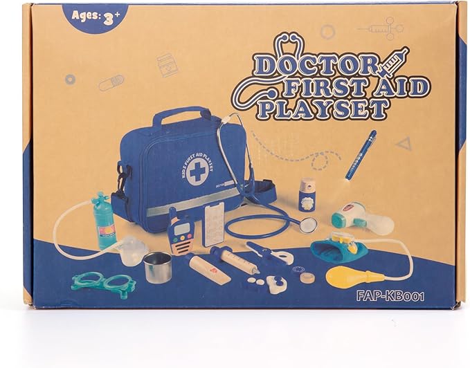 Doctor Kit for Kids, 35 Pcs Kids Doctor Kit for Toddlers 3-5 with Medical Storage Bag & Real Stethoscope, Pretend Play Doctor Set for Fun Role Playing Game, Doctor Play for Kids Boys Girls