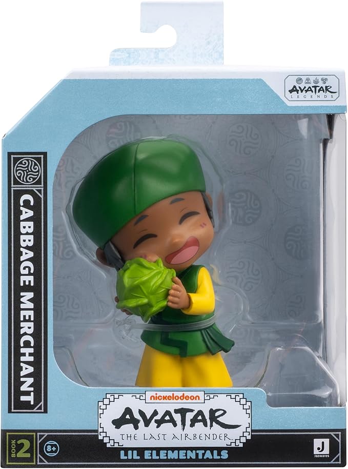 Jazwares Avatar: The Last Airbender CAI - 4-Inch Mini Figure in Kawaii Style in Dynamic Pose with Display Base