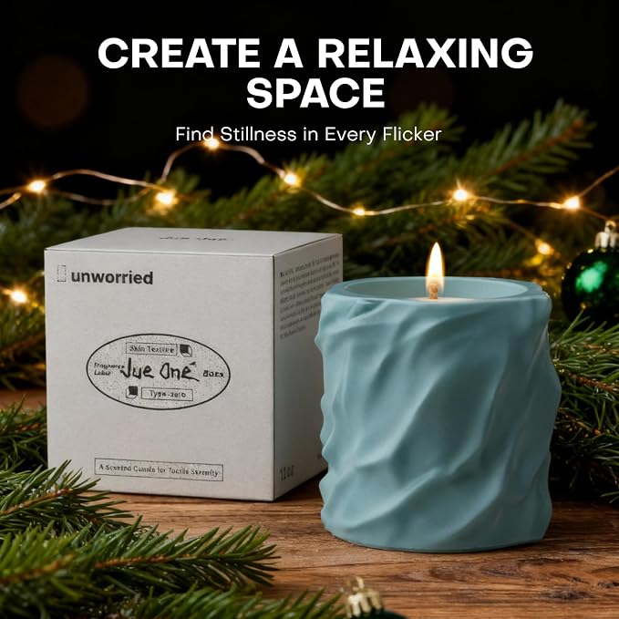 Scented Candles for Home, Natural Soy Wax Candles, Cement Jar Luxury Aromatherapy Candles for Stress Relief, Highly Scented Housewarming Gifts for Women and Men (Ocean)