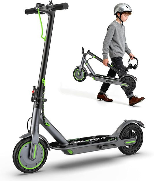 MAXSHOT Electric Scooter for Adults, 8.5/10/14" Tires, 19/22Mph, 350W/500W Motor, 21-28 Miles Range, Folding E-Scooter with Dual Suspension,APP(V1/SPRO/MAX/PRO/X1/X1PRO/PR)
