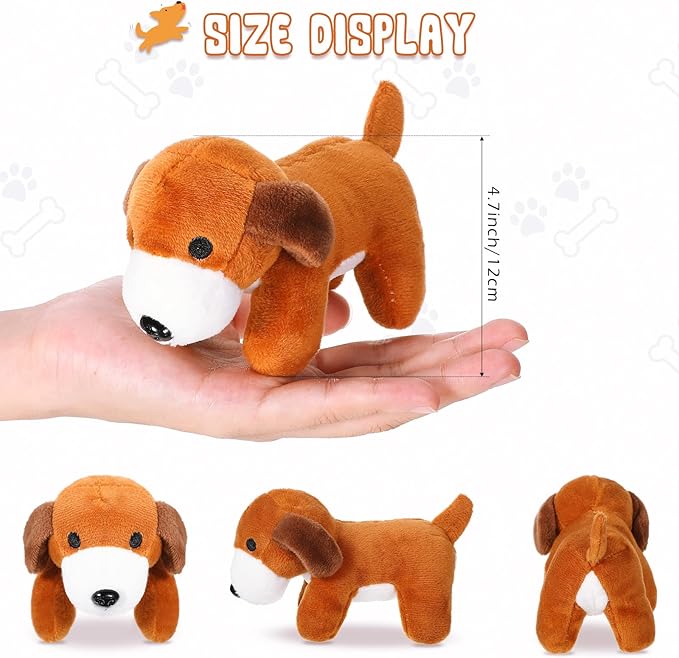 Sosation 20 Pcs Mini Stuffed Animal Dog Bulk Adopt a Puppy Favors Soft Puppy Gift Party for Kids Graduation Birthday Party Charity Donation Classroom Goodie Stuffer (Lively Style,Vivid Color)